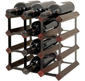 Enlarge Bordex 12 Bottle Wine Rack - Cherry Finish